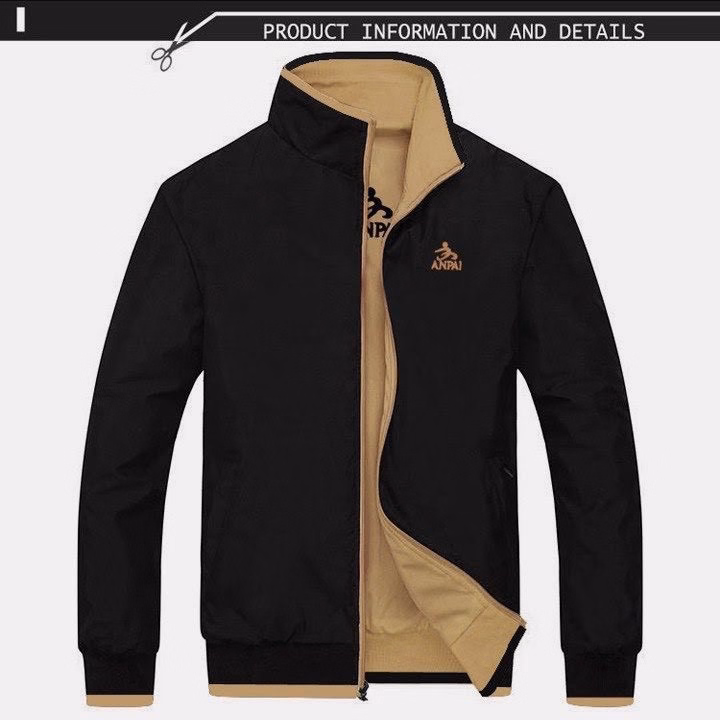 Áo Khoác Dù Nam Mặc 2 Mặt Thêu Chữ Anpai - Htm Fashion - Ảnh 3