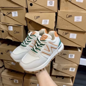 Giày Thể Thao Nữ Da Phối Lưới Trẻ Trung Năng Động - Haanh