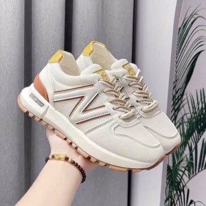 Giày Thể Thao Nữ Da Phối Lưới Chữ N (Phom Nhỏ Hơn 1 Size) - Haanh