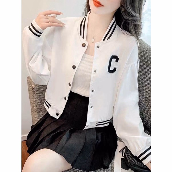 Áo Khoác Dù Croptop Basic Nữ Phong Cách Hàn Quốc, Trẻ Trung Hiện Đại - Htm Fashion - Ảnh 2