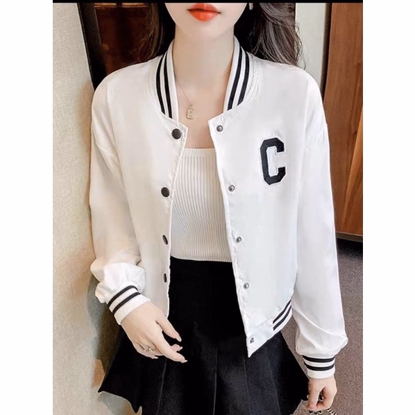 Áo Khoác Dù Croptop Basic Nữ Phong Cách Hàn Quốc, Trẻ Trung Hiện Đại - Htm Fashion - Ảnh 4