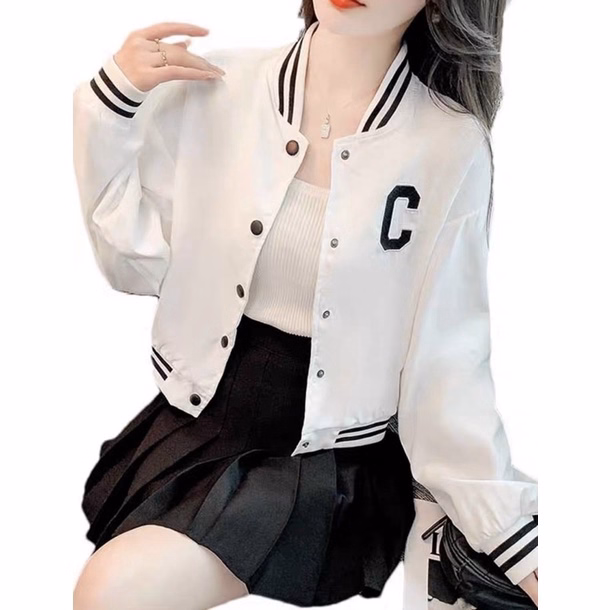 Áo Khoác Dù Croptop Basic Nữ Phong Cách Hàn Quốc, Trẻ Trung Hiện Đại - Htm Fashion - Ảnh 5