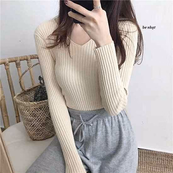 Áo Len Dài Tay Cổ Tim Mềm Mịn - Diepchi Fashion - Ảnh 6