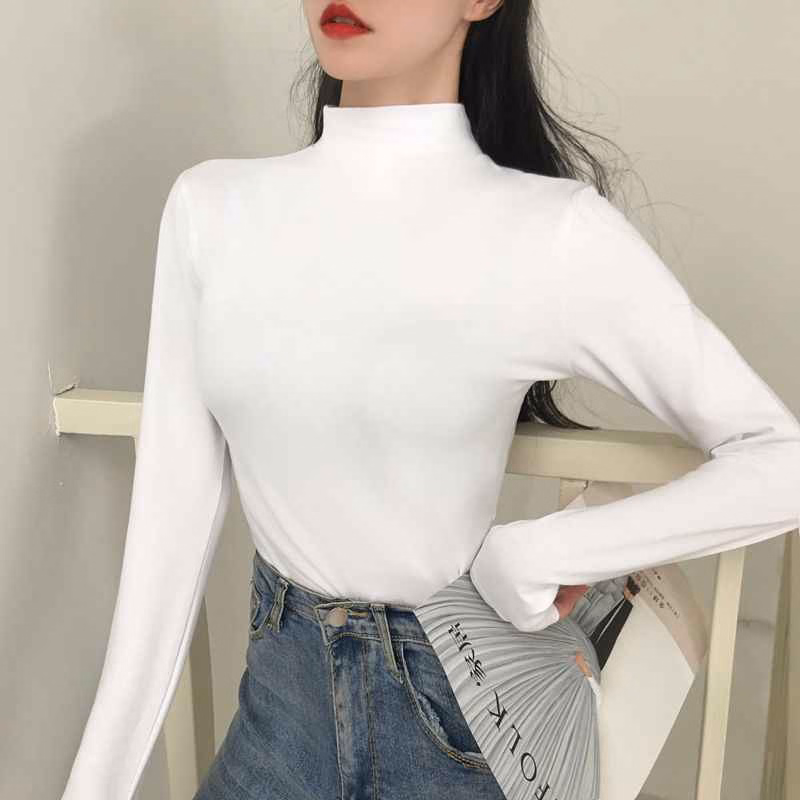 Áo Giữ Nhiệt Nữ Dài Tay Cổ Cao 3Cm Giữ Ấm Cơ Thể - Diepchi Fashion