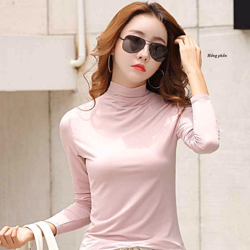Áo Giữ Nhiệt Nữ Dài Tay Cổ Cao 3Cm Giữ Ấm Cơ Thể - Diepchi Fashion - Ảnh 7