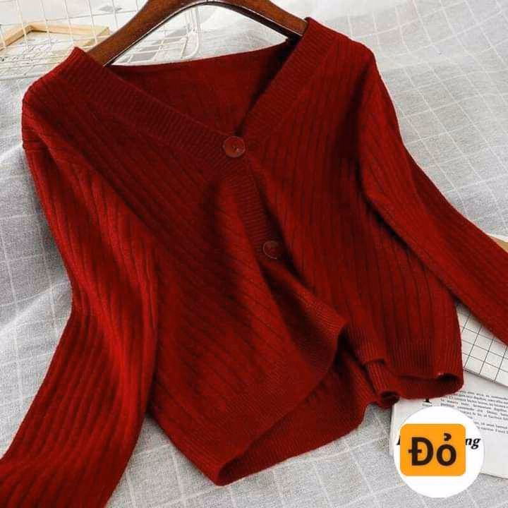 Áo Len Cardigan 3 Khuy Dáng Croptop Hack Dáng - Diepchi Fashion - Ảnh 6
