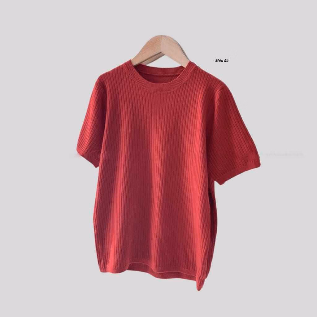 Áo Len Cộc Tay Cổ Tròn Chất Len Đũa Dày Mịn - Diepchi Fashion - Ảnh 4