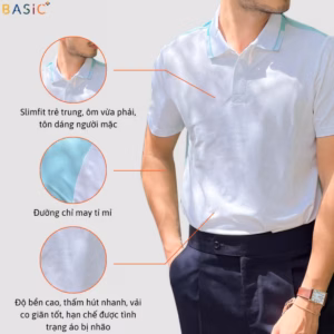 Áo Polo Fabric Color Combine Slimfit No 166 - Basic Plus
