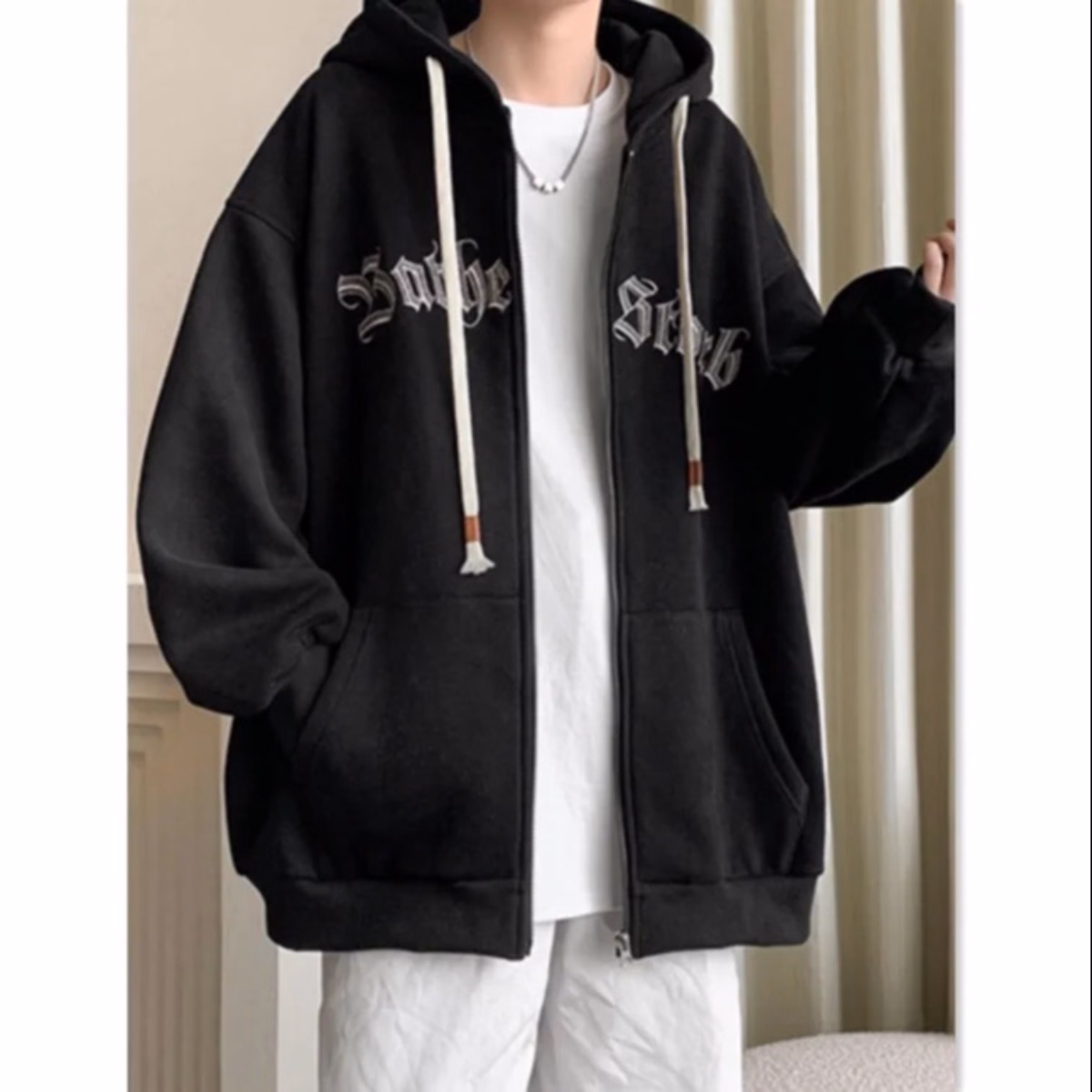 Áo Khoác Nỉ Thêu Chữ Stockd Nhiều Màu Sắc From Rộng Cá Tính Tp200