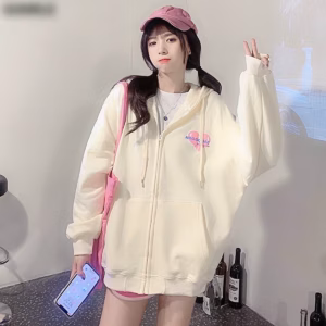 Áo Khoác Nỉ In Trái Tim Nổi - Golden Dream