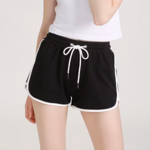 Quần Short Nữ Thể Thao Trơn Viền Trắng, Quần Đùi Cotton Tập Gym Nữ Thời Trang Cá Tính - Dmastore