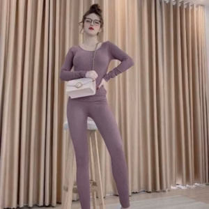 Bộ Len Tăm Giữ Nhiệt Nữ Siêu Ấm, Bộ Len Body Nữ Kèm Hộp - Dmastore