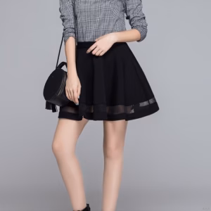 Chân Váy Xòe Hollywood Thời Trang, Chân Váy Xếp Ly Phối Lưới Điệu Đà Cho Bạn Nữ - Dma Store