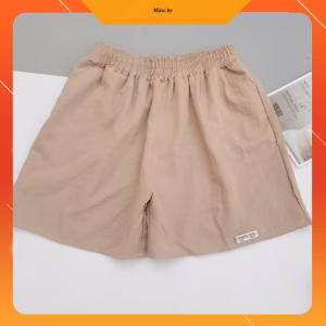 Quần Đùi Nữ Ống Rộng Chất Đũi Siêu Mát- Mẫu Mới In Chữ Nhỏ Cá Tính - Chipxinhxk