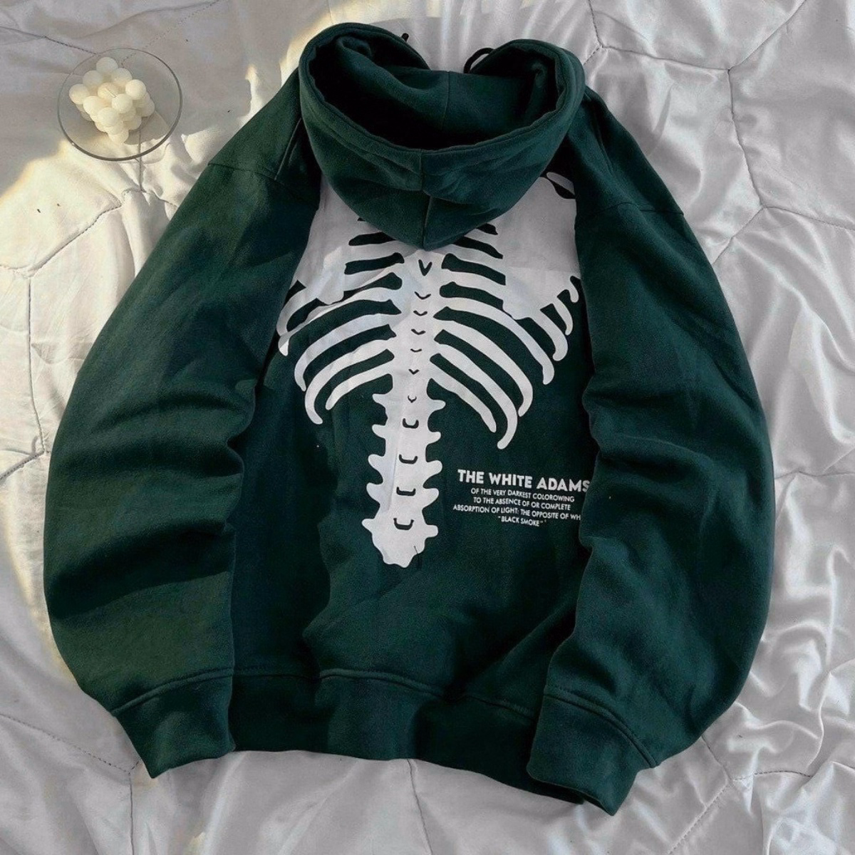 Áo Hoodie Nam Nữ Chất Nỉ In Hình Xương Cá Tính - Golden Dream - Ảnh 2