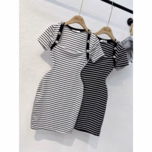 Đầm Body Sọc Viền Nút - Lê Phương Boutique