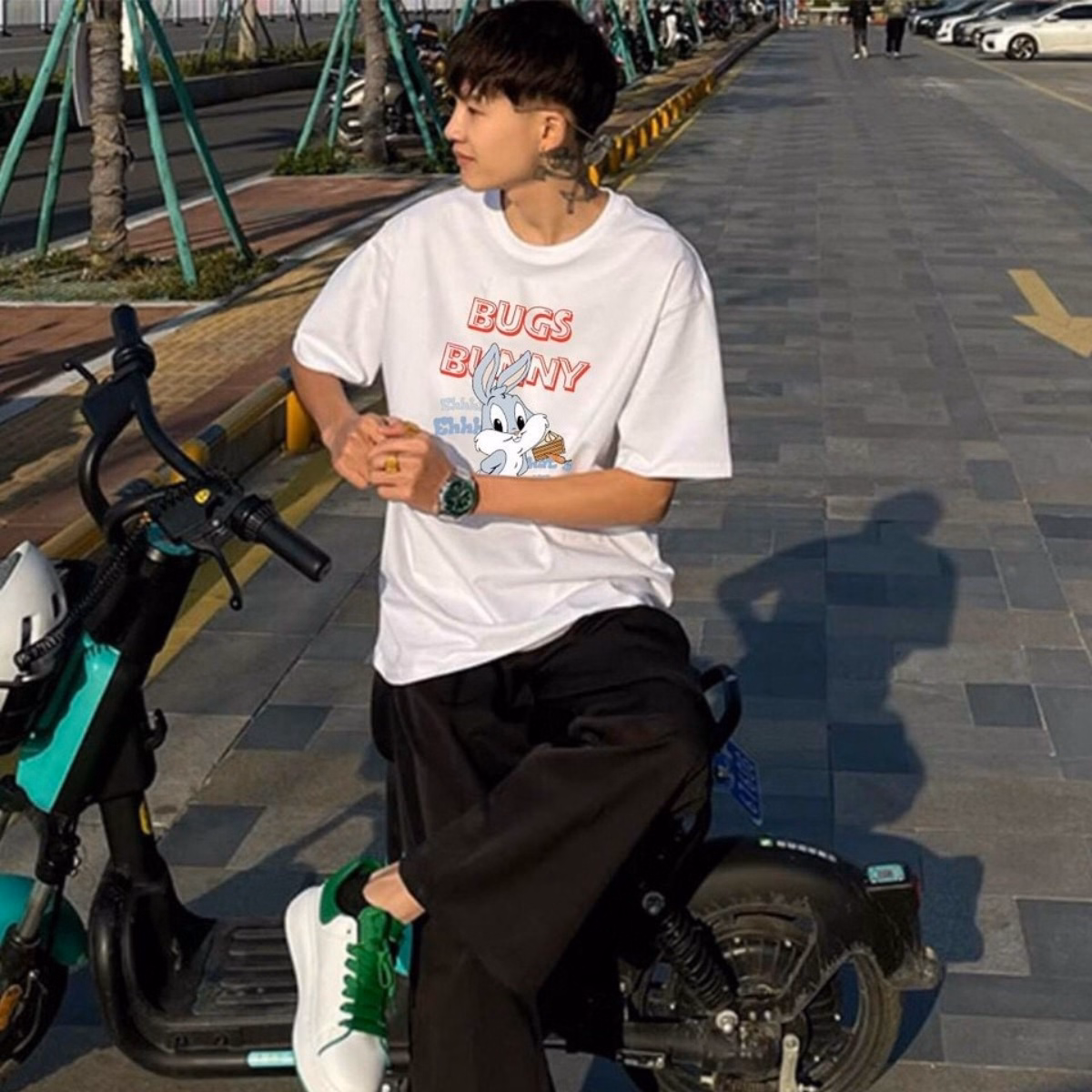 Áo Thun Tay Lỡ Unisex In Hình Thỏ Siêu Chất - Chốt Đi Store - Ảnh 3