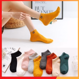 Set 10 Đôi Tất Gấu Vớ Nữ Cổ Ngắn Chất Cotton Hình Gấu Brown Kèm Túi Gấu - Su