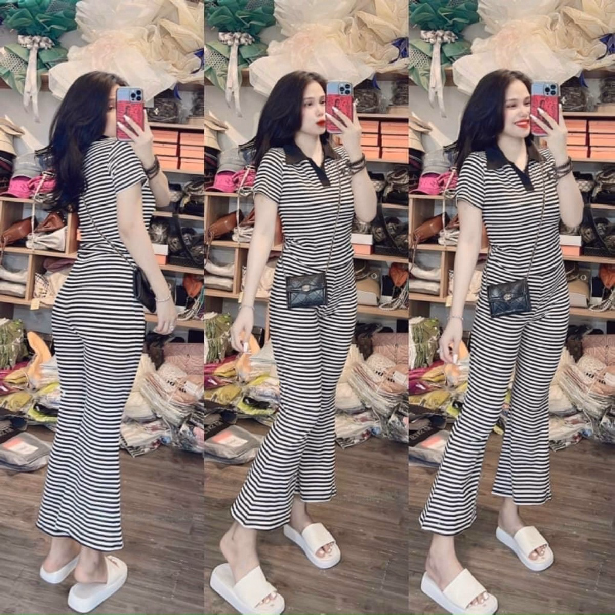 Set Bộ Thun Gân Tay Ngắn Quần Dài Loe - Be Yourself