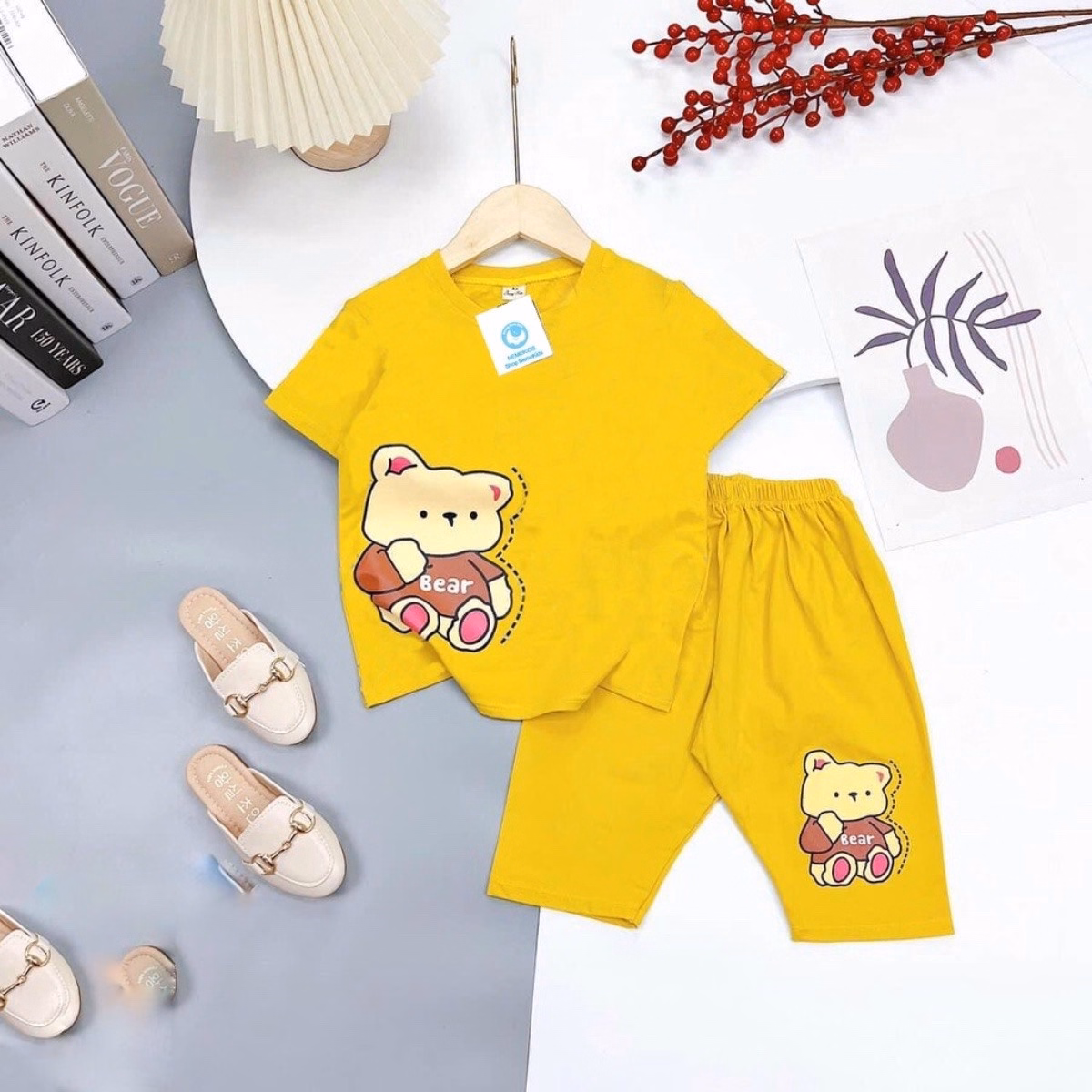 Bộ Đồ Lửng Bé Gái In Hình Gấu Bear Đáng Yêu - Be Yourself - Ảnh 3