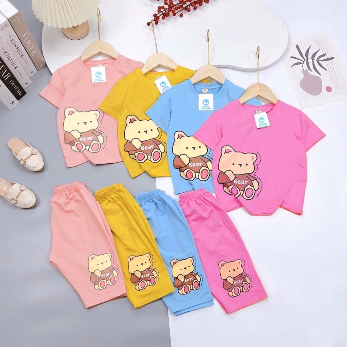 Bộ Đồ Lửng Bé Gái In Hình Gấu Bear Đáng Yêu - Be Yourself