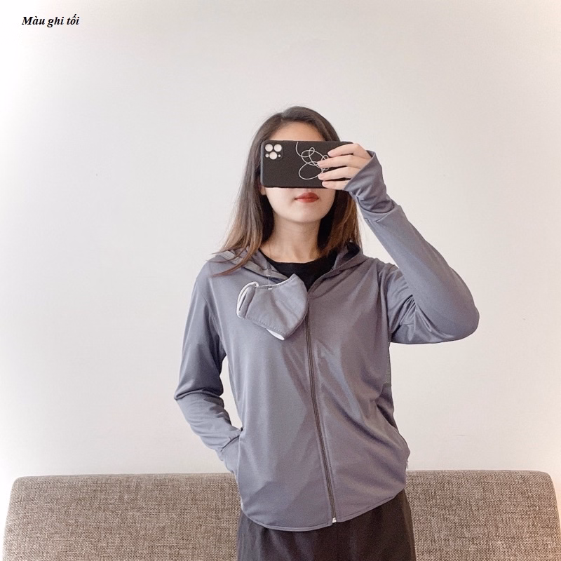 Áo Khoác Nữ 2 Lớp Dáng Ngắn Chống Nắng Chống Tia Uv50+,Tặng Kèm Khẩu Trang - Chipxinhxk - Ảnh 6