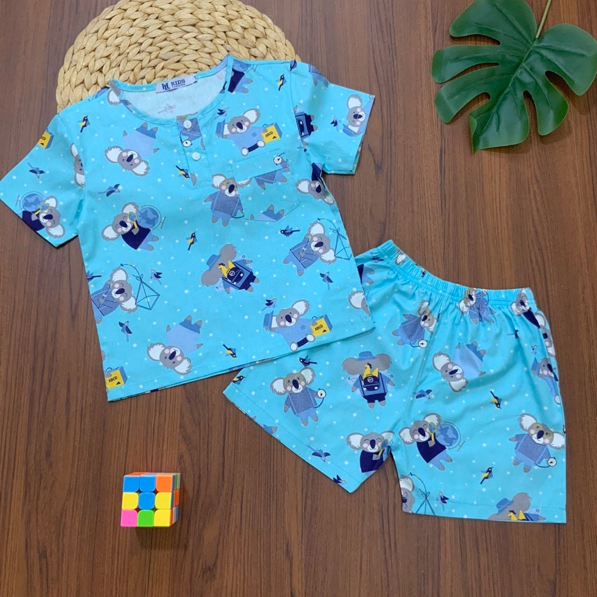 Bộ Đồ Mặc Nhà Mùa Hè Cho Bé Trai Chất Liệu Kate Cotton Hàn Thoáng Mát - Zinpro