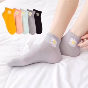 Set 10 Đôi Tất Cổ Ngắn Cúc Hoạ Mi Kèm Túi Dây Rút Siêu Hot - Dmastore