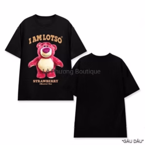 Áo Phông Form Rộng Gấu Dâu - Lê Phương Boutique