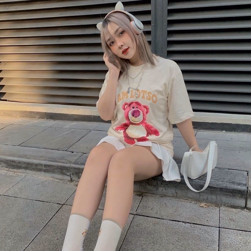 Áo Phông Form Rộng Gấu Dâu - Lê Phương Boutique - Ảnh 4