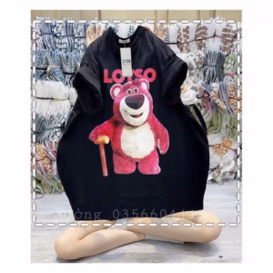 Áo Phông 3158 Unisex Tay Lỡ Form Rộng Gấu Dâu - Lê Phương Boutique