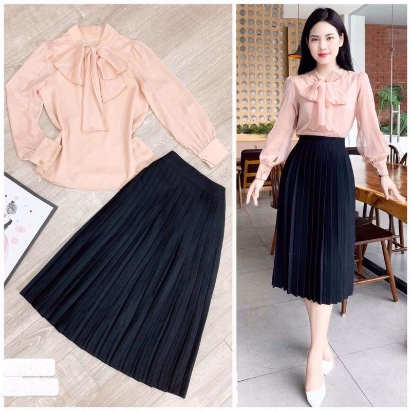 Chân Váy Dập Ly Cát Hàn Style Thời Trang Hiện Đại, Cá Tính - Chipxinhxk - Ảnh 3