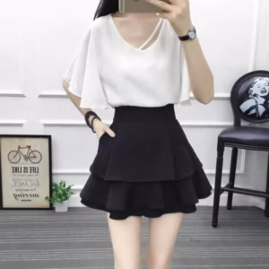 Chân Váy 3 Tầng Ngắn Chất Tuyết Mưa, Có Túi, Khóa Sau Thời Trang - Chipxinhxk