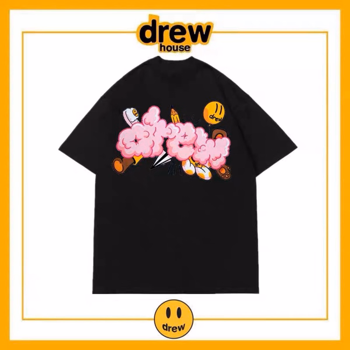 Áo Thun Tay Lỡ Unisex Mã Drew Mịn Mát Thấm Hút Mồ Hôi - Chốt Đi Store - Ảnh 3