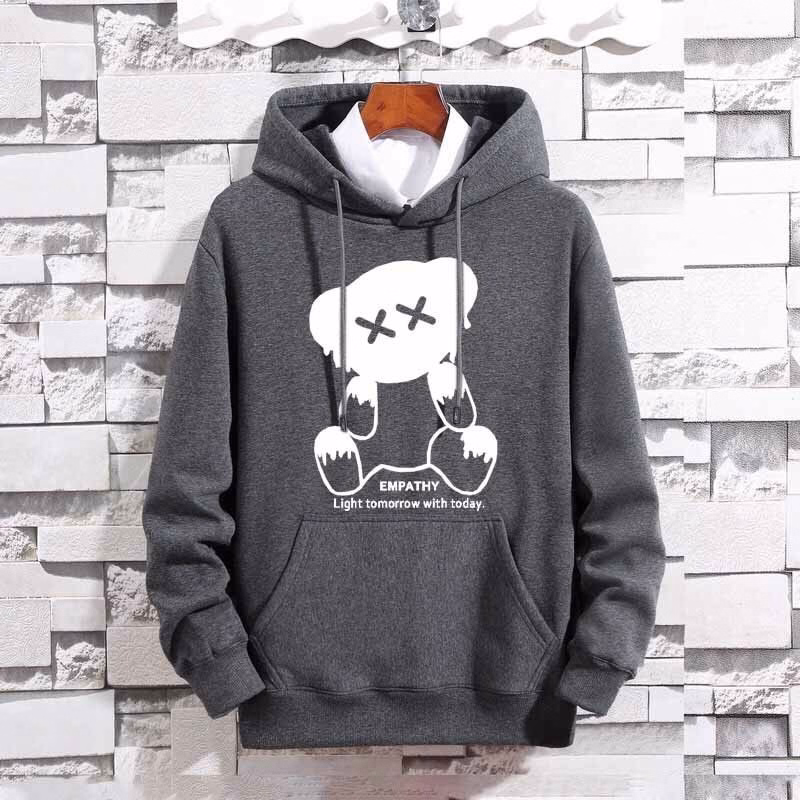 Áo Thun Hoodie Gấu Empathy Form Rộng Nỉ Bông Dáng Oversize Nam Nữ Unisex - Ausa House