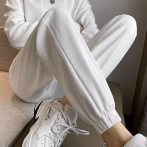 Quần Dài Jogger Ống Rộng Nam Nữ Unisex Có Dây Rút Vải Tổ Ong - Ausa House