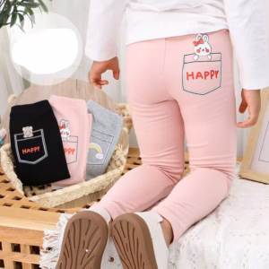 Quần Legging Dài Cho Bé Gái Chất Borip 100% Cotton Cao Cấp - Zinpro