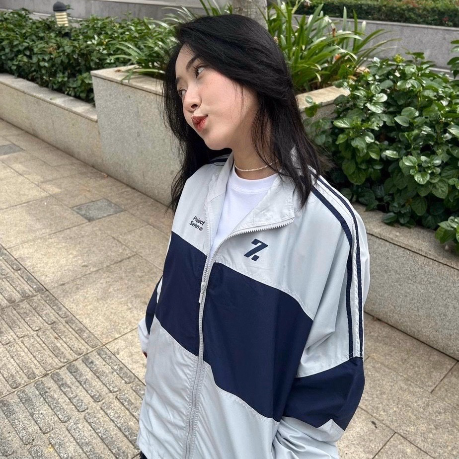 Áo Khoác Dù Nam Nữ Cổ Cao In Chữ 7Zia Phối 2 Màu Cá Tính Tp918 - Golden Dream - Ảnh 4