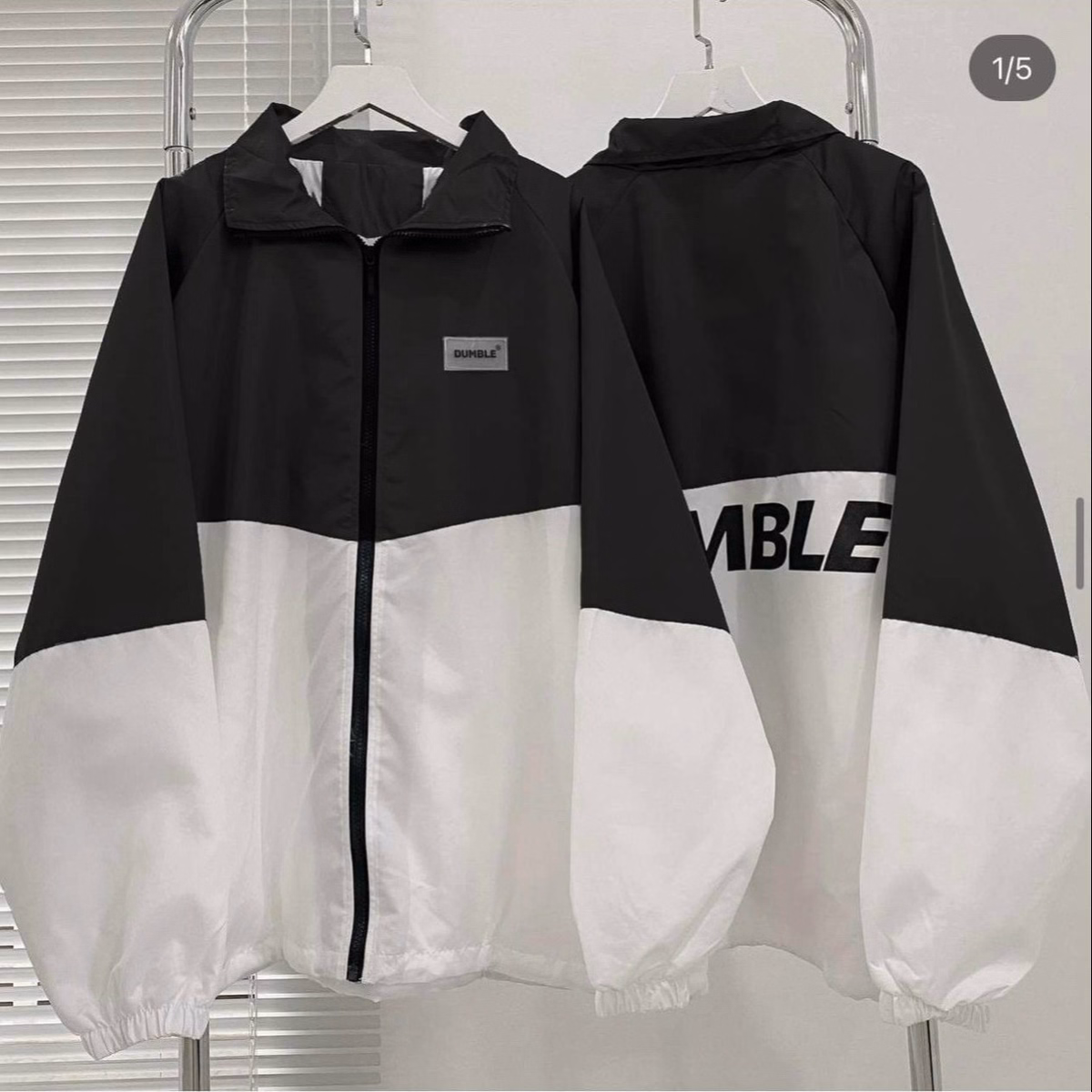 Áo Khoác Dù Nam Nữ Cổ Bẻ In Chữ Dumble Phối Màu Sắc Nét Tp279 - Golden Dream - Ảnh 2