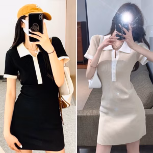 Đầm Váy Body Cổ Polo Nữ Tay Ngắn Dáng Ôm Body Ug006 - Nana House