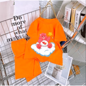 Bộ Đồ Bé Gái In Hình Gấu Tim Dễ Thương Ql4 - Be Yourself