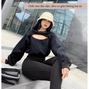 Quần Legging Nữ Cạp Cao Gen Bụng Phối Tag Tam Giác Ở Cạp Quần Qlgtg - Chipxinhxk