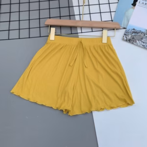 Quần Short Nữ Cạp Chun Chất Tăm Lạnh Phối Viền Nhún Qsvn - Chipxinhxk