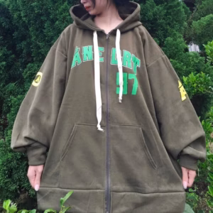 Áo Khoác Nỉ, Áo Hoodie Form Rộng Mũ 2 Lớp Chất Nỉ Cotton Số 97 - Xưởng May Thu Bio