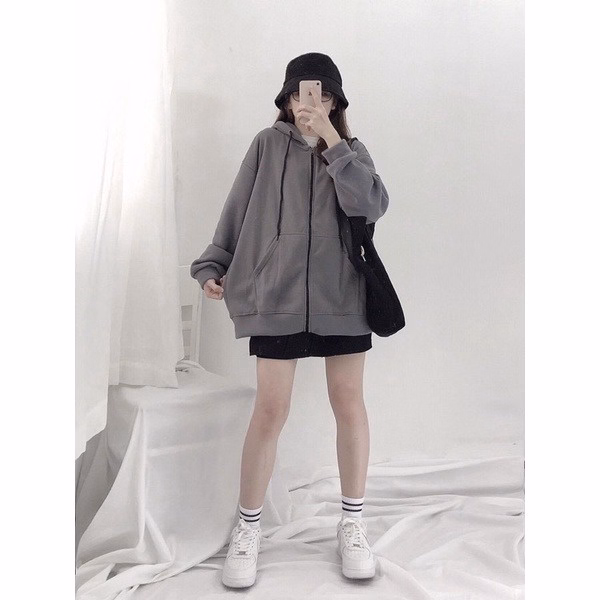 Áo Khoác Nỉ, Áo Hoodie Form Rộng Mũ 2 Lớp Chất Nỉ Cotton Logo Thenoal - Xưởng May Thu Bio - Ảnh 2