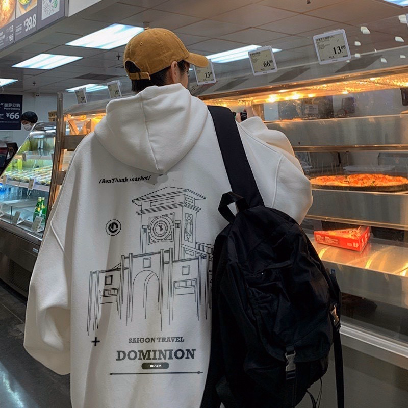 Áo Khoác Hoodie Nam Nữ Có Nón Cổ Chui In Họa Tiết Dominion Dày Dặn Hot Trend - Htm Fashion - Ảnh 6