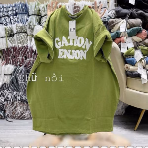 Áo Thun Nữ, Áo Chất Cotton Khô 3158 Chữ Cation Enjoy