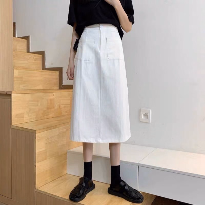 Chân Váy Suông 2 Túi Dáng Dài Nữ Chất Kate Ug050 - Nana House - Ảnh 4