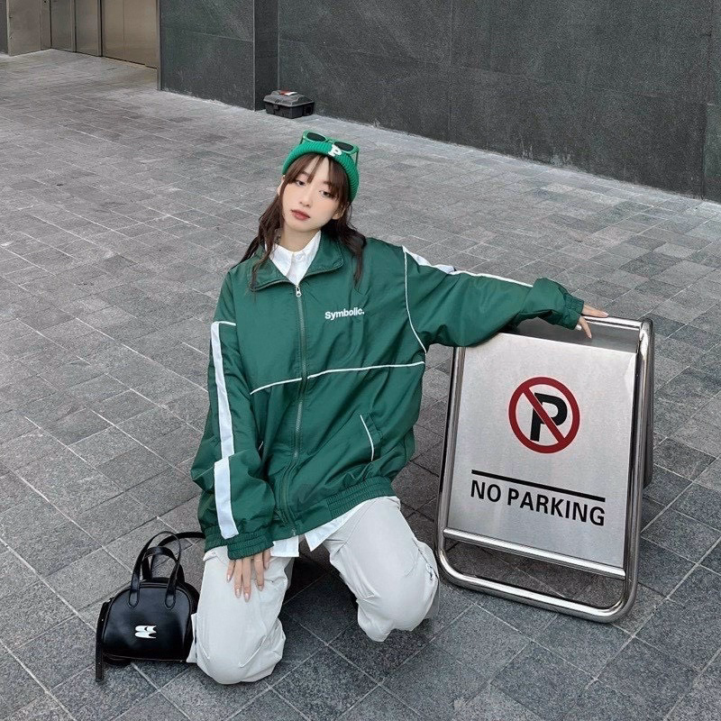 Áo Khoác Dù Nữ Unisex In Chữ Symboli Sắc Nét Siêu Xinh Tp820 - Golden Dream - Ảnh 2