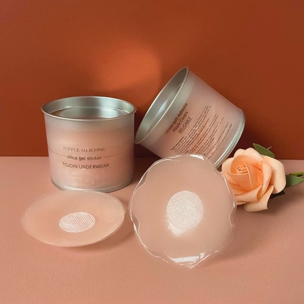 Miếng Dán Ngực Silicon, Hộp 5 Cặp Siêu Dính Tái Sử Dụng Được Nhiều Lần - Happy Fashion Store - Ảnh 3